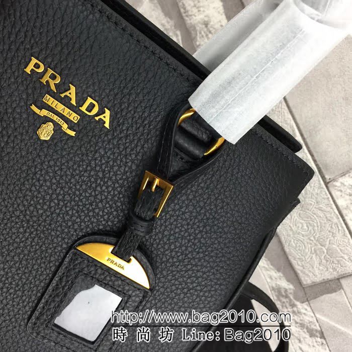 普拉達PRADA原單 最新爆款 1BA106-2 荔枝紋牛皮 手提肩背包 PHY1373